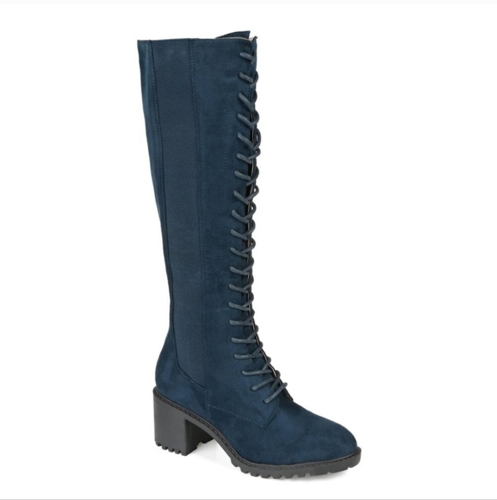 Franco Sarto Deep Blue Lace-Up Boots